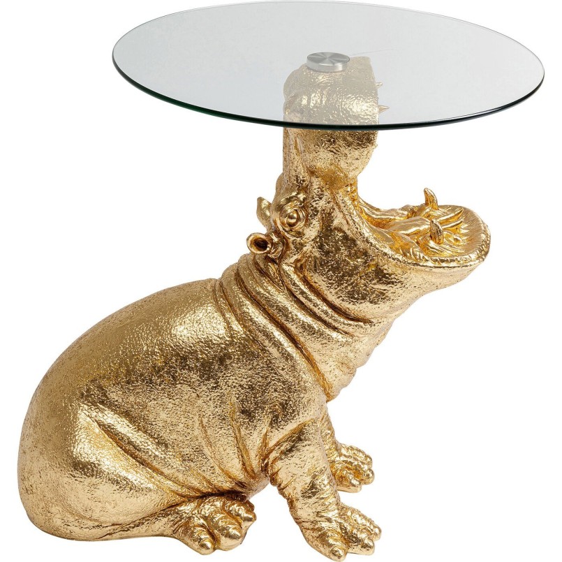 Golden hippopotamus side table - Kare Design