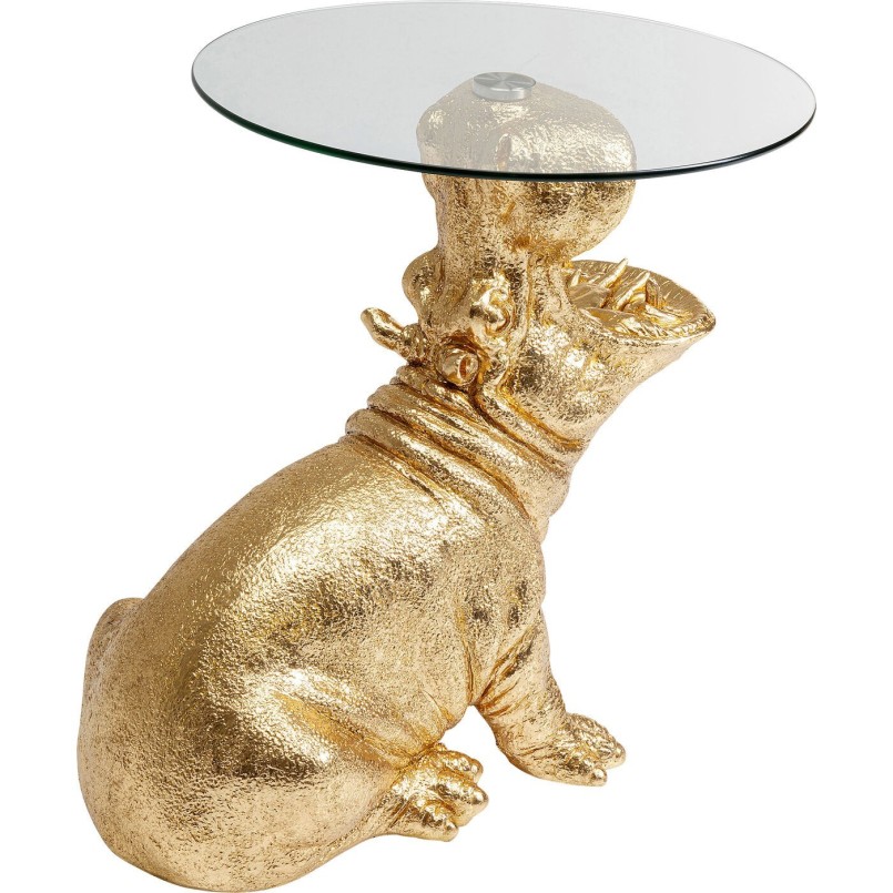 Golden hippopotamus side table - Kare Design