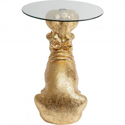 Table d'appoint hippopotame doré Kare Design