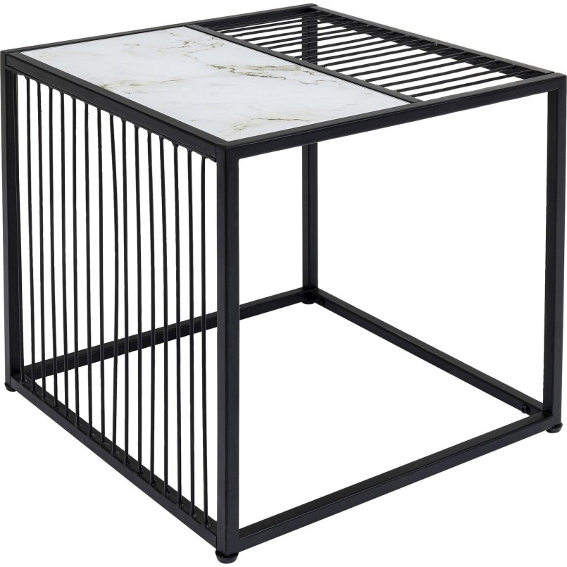 Black and white modern side table - Twisted - Kare Design