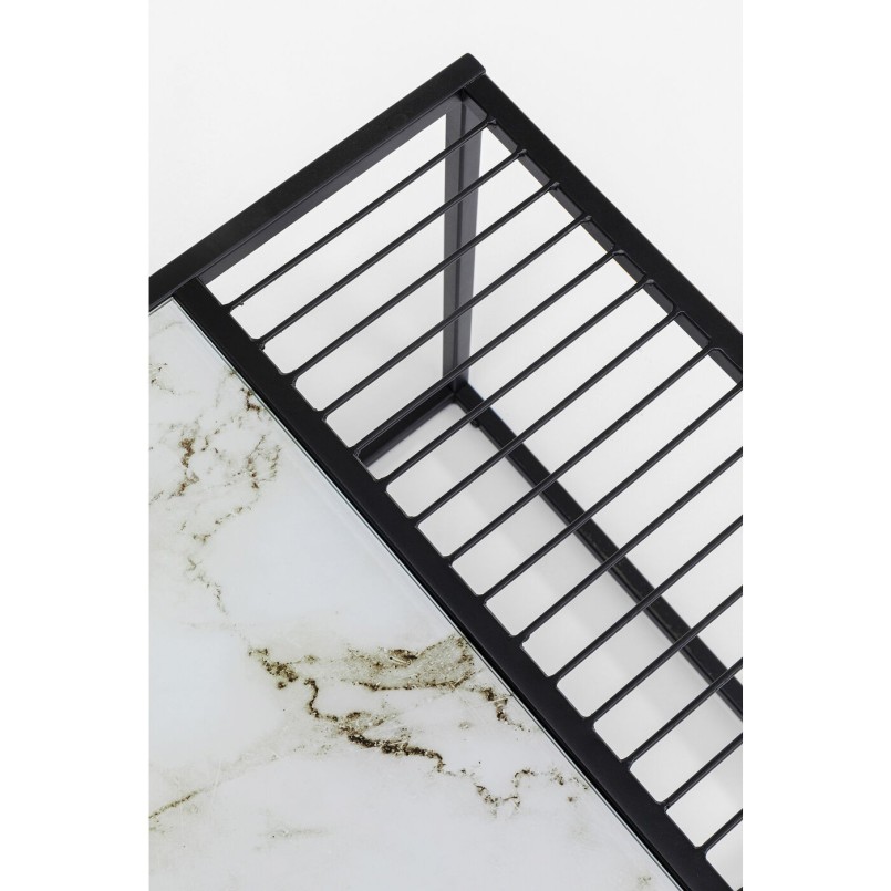 Black and white modern side table - Twisted - Kare Design