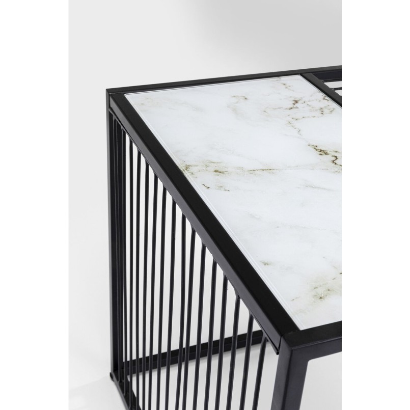 Black and white modern side table - Twisted - Kare Design