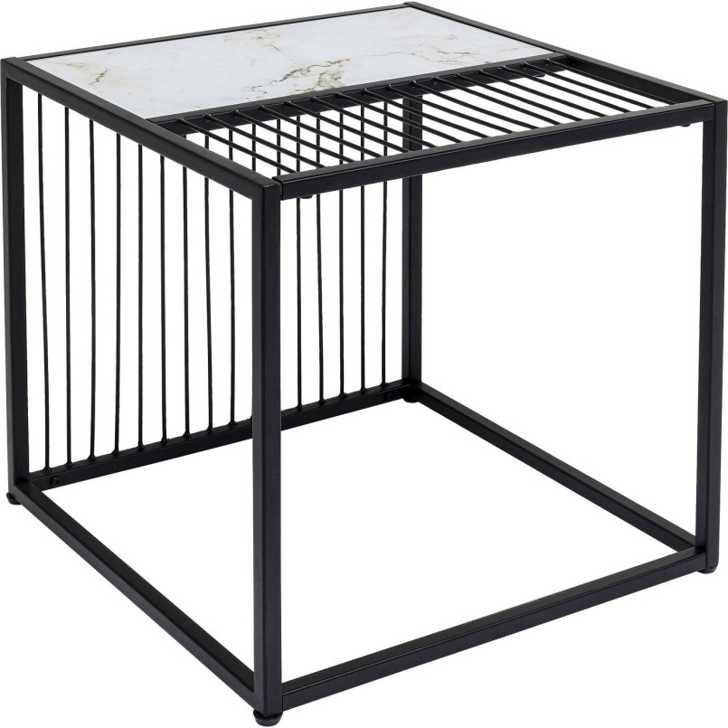 Black and white modern side table - Twisted - Kare Design