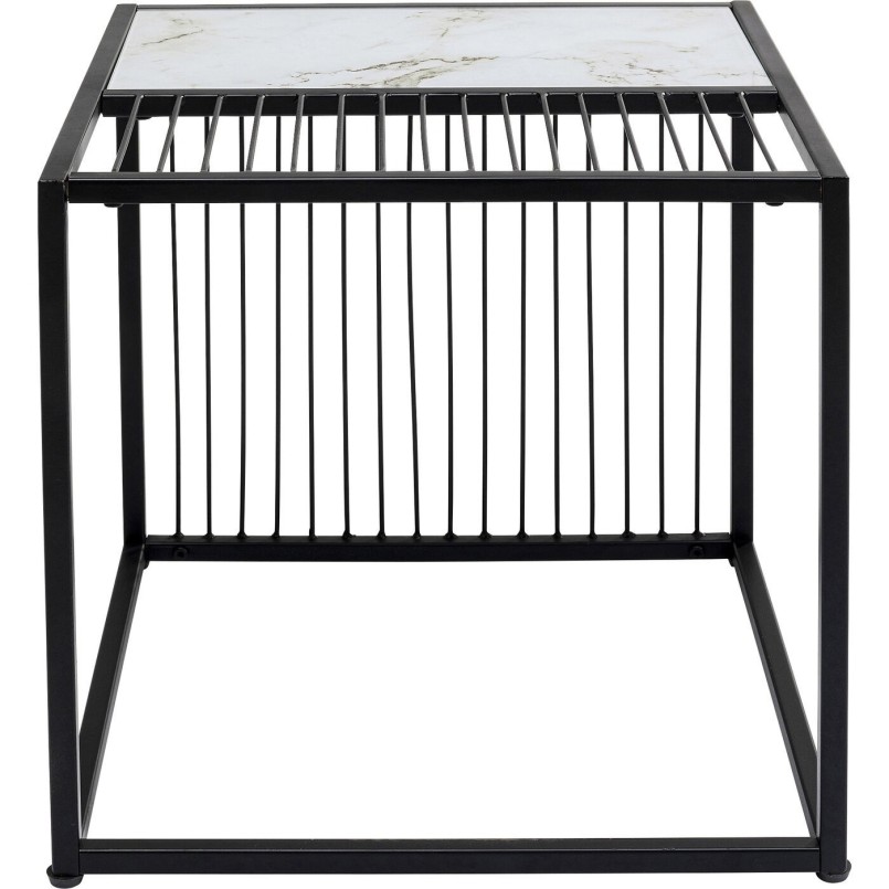 Black and white modern side table - Twisted - Kare Design