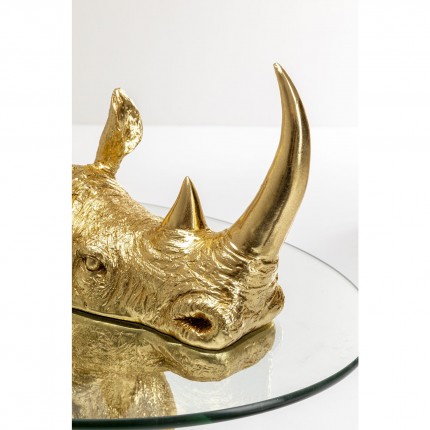 Table d'appoint rhinocéros doré Kare Design
