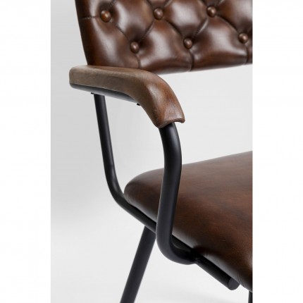 Chaise avec accoudoirs Salsa marron Kare Design