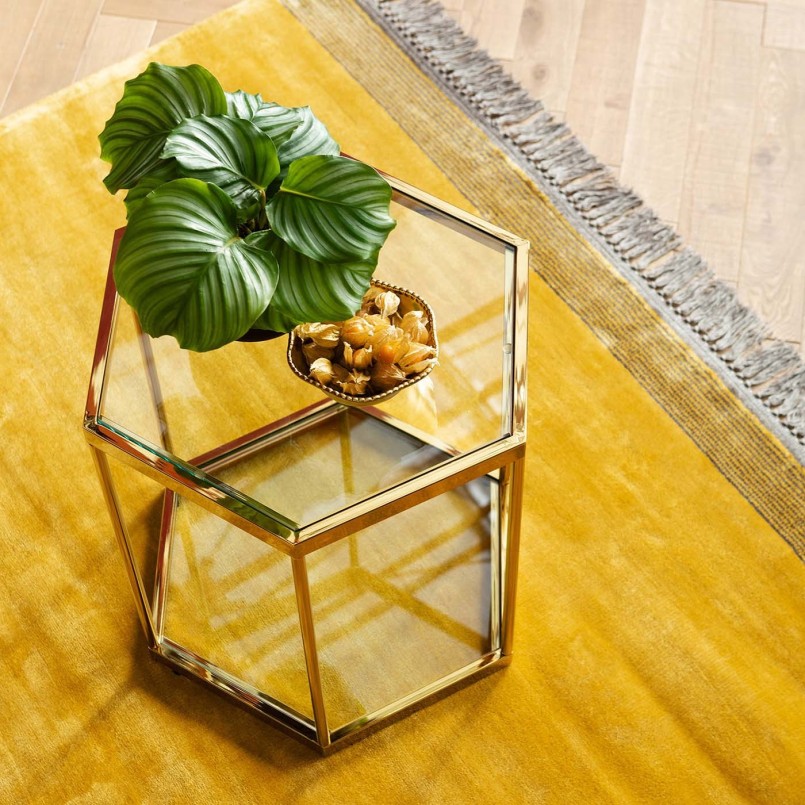 Yellow ethnic rug - Soleil - Kare Design