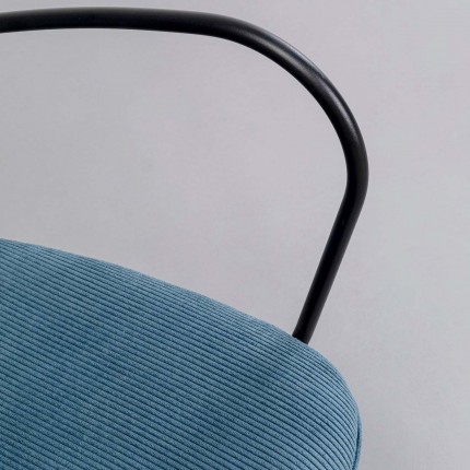 Chaise avec accoudoirs Viola bleue Kare Design