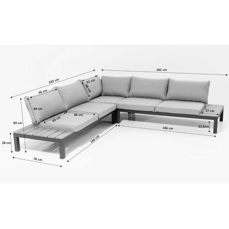 Black and grey garden furniture - Holiday - Kare Design
