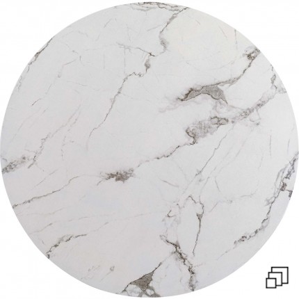 Plateau de table Schickeria effet marbre blanc Kare Design