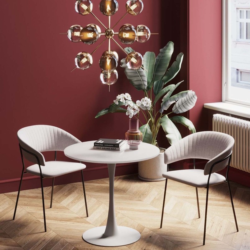 Pied de table en acier blanc - Schickeria - Kare Design
