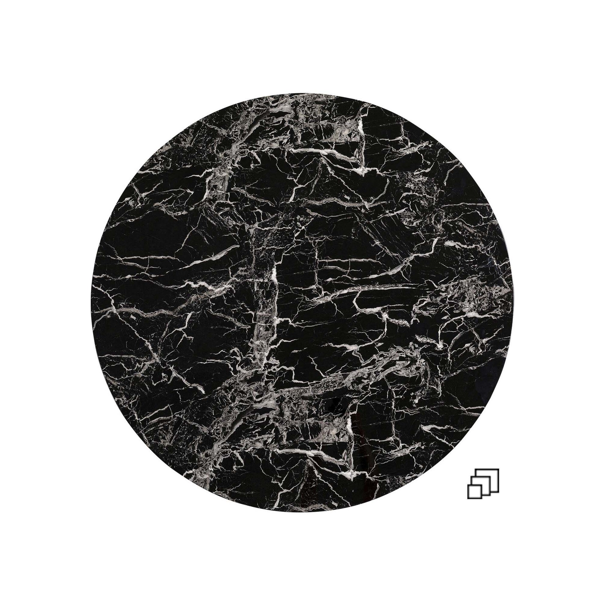 Plateau de table Schickeria effet marbre noir Kare Design