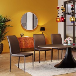 Chaise cuir marron - Milano - Kare Design