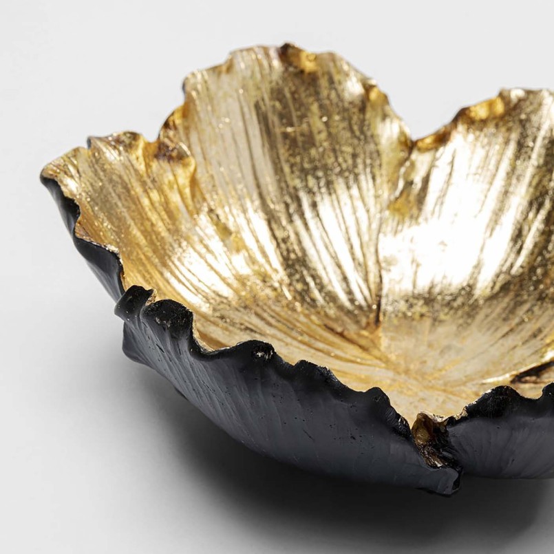 Gold and black flower bowl - Kare Design