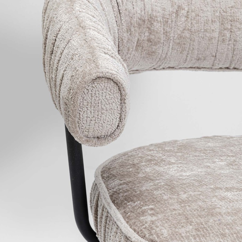Gray swivel armchair - Arabella - Kare Design