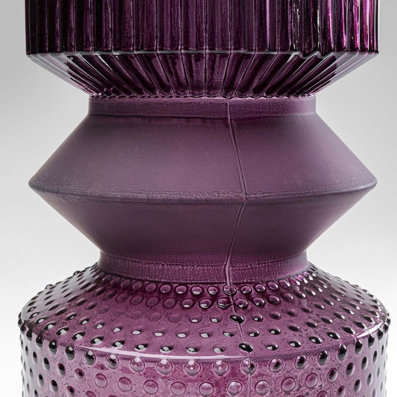 Vase en verre texturé violet - Marvelous Duo - Kare Design