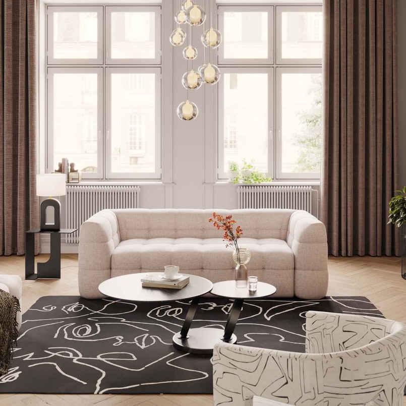 Table basse Beverly noire 133x80cm Kare Design