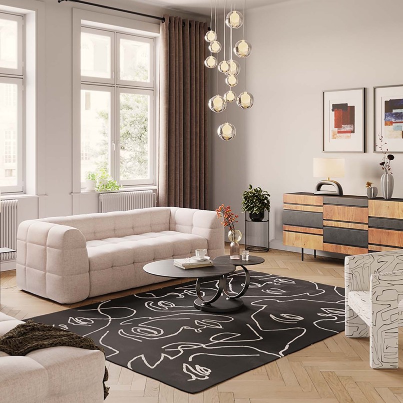 Table basse Beverly noire 133x80cm Kare Design