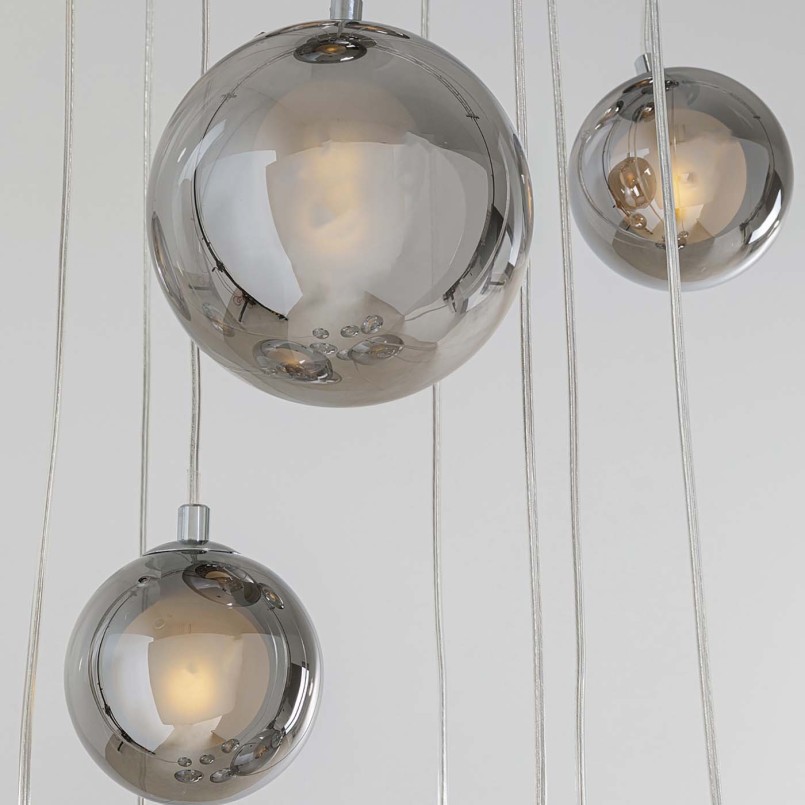Suspension chromée globes en verre - Symphony - Kare Design