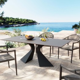 Black sandstone garden table - Gloria - Kare Design