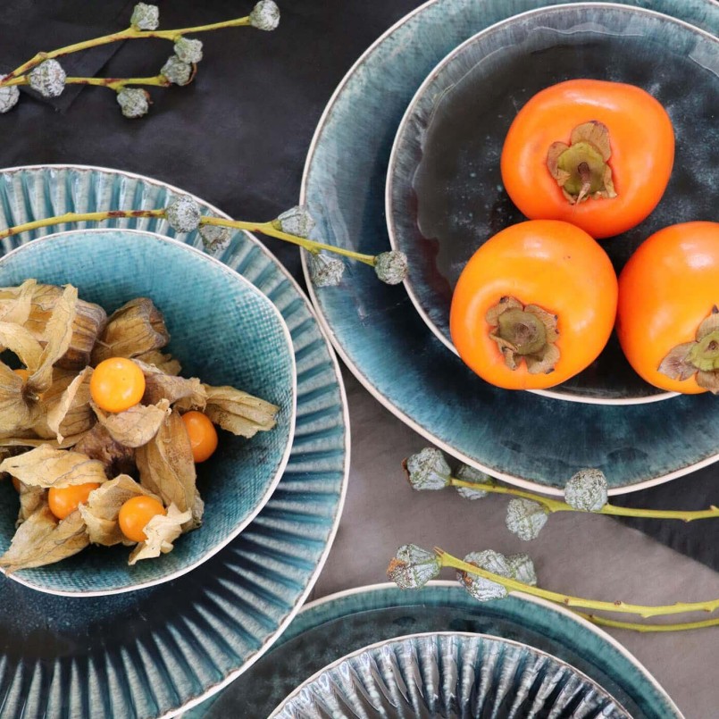 Blue dish - Mustique Rim - Kare Design
