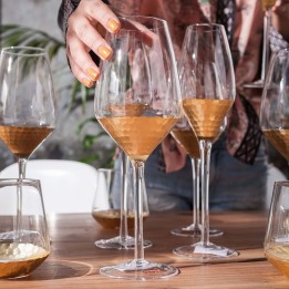 Verres à vin rouge doré - Gobi - Kare Design