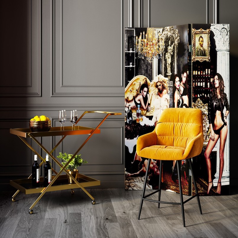 Desserte Rectangulaire Or - Casino - Kare Design