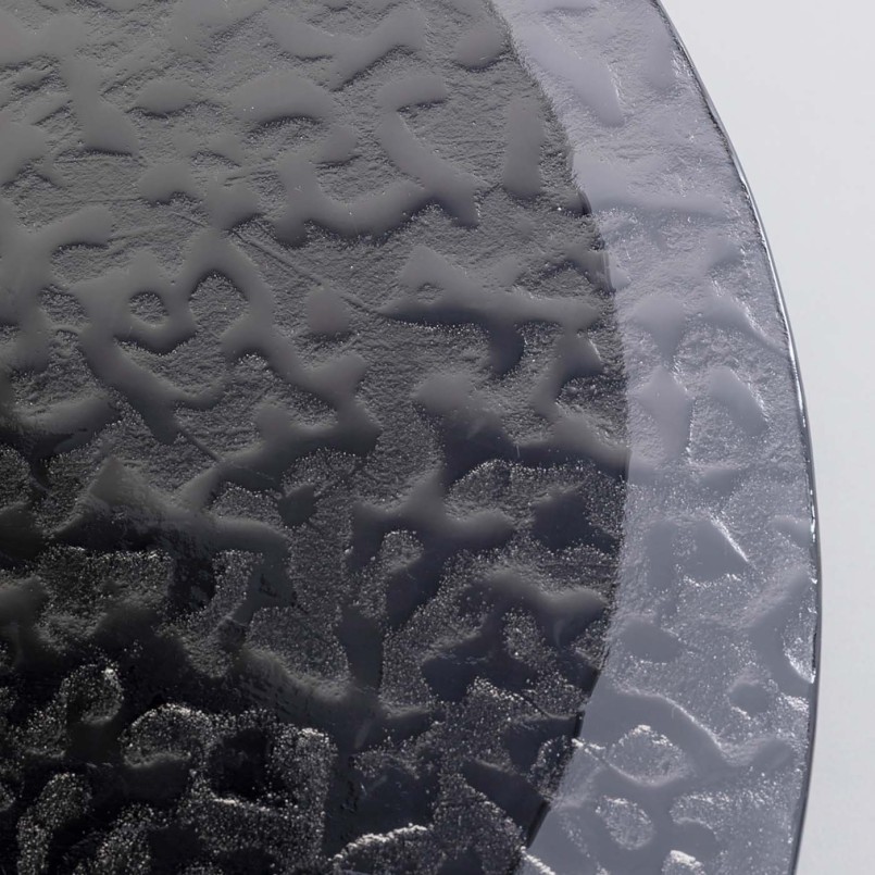 Table basse pivotante noire en verre texturé - Beverly Bubble - Kare Design