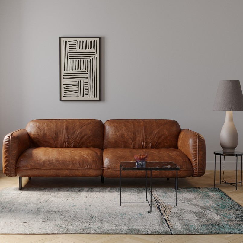 Tableau lignes noires sur fond beige - Artistic Lines - Kare Design