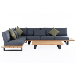 Corner garden furniture set with coffee table - Valdez - Gescova