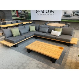 Corner garden furniture set with coffee table - Valdez - Gescova