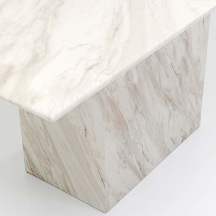 Table Artistico 160x90cm effet marbre blanc Kare Design