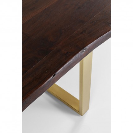 Table Harmony noyer laiton 200x100cm Kare Design