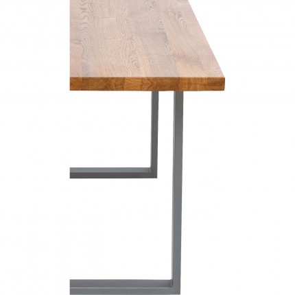 Table Jackie chêne acier 160x80cm Kare Design