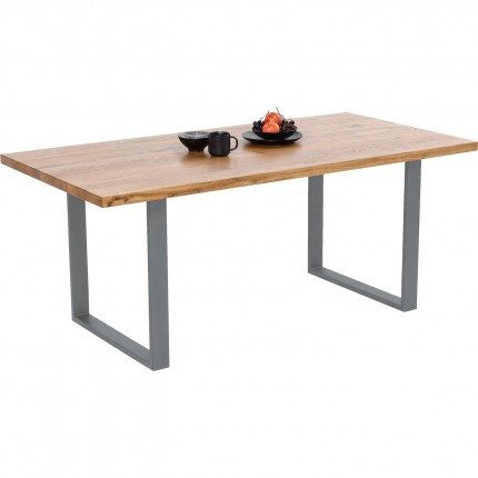 Table Jackie chêne acier 160x80cm Kare Design