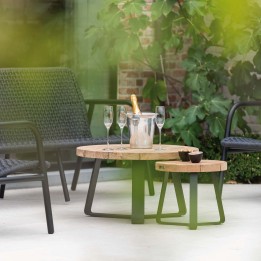 Table basse industrielle en bois - Margarite - Gescova