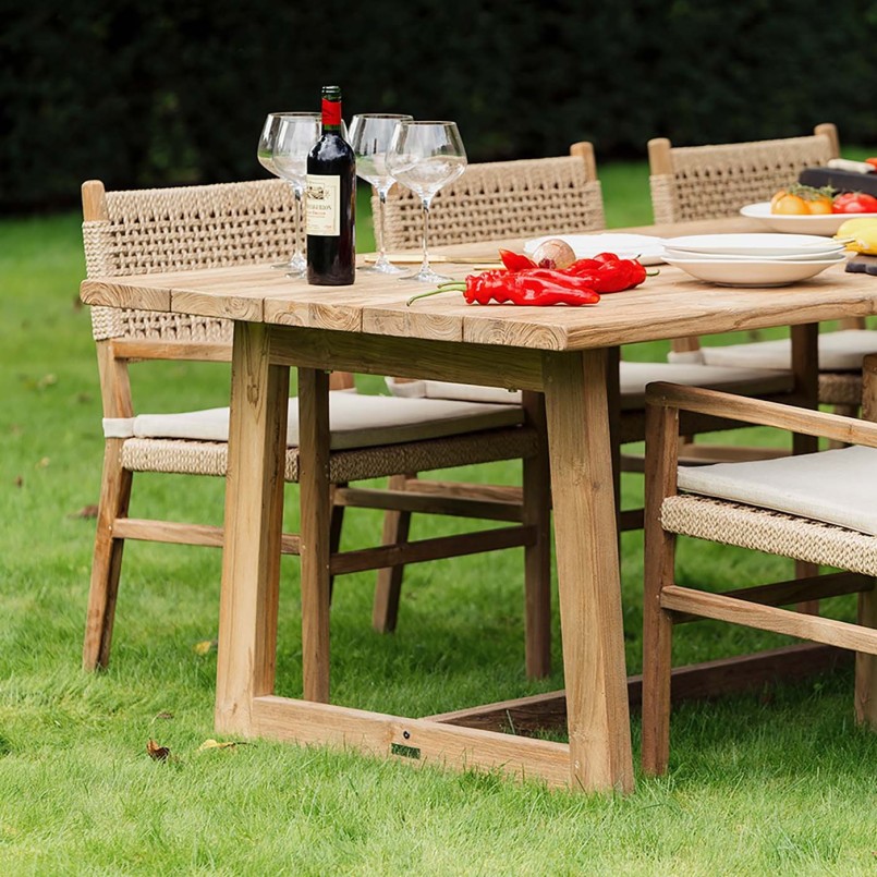 Table de jardin en teck recyclé - Ibiza - Kare Design