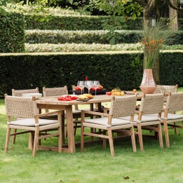 Table de jardin en teck recyclé - Ibiza - Kare Design