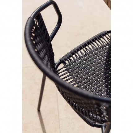 Chaise de jardin Forli noire Gescova