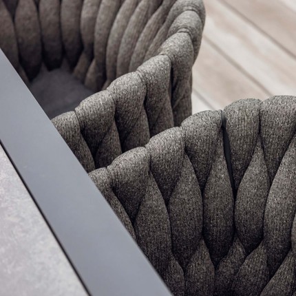 Chaise de jardin avec accoudoirs Vigo gris anthracite Gescova