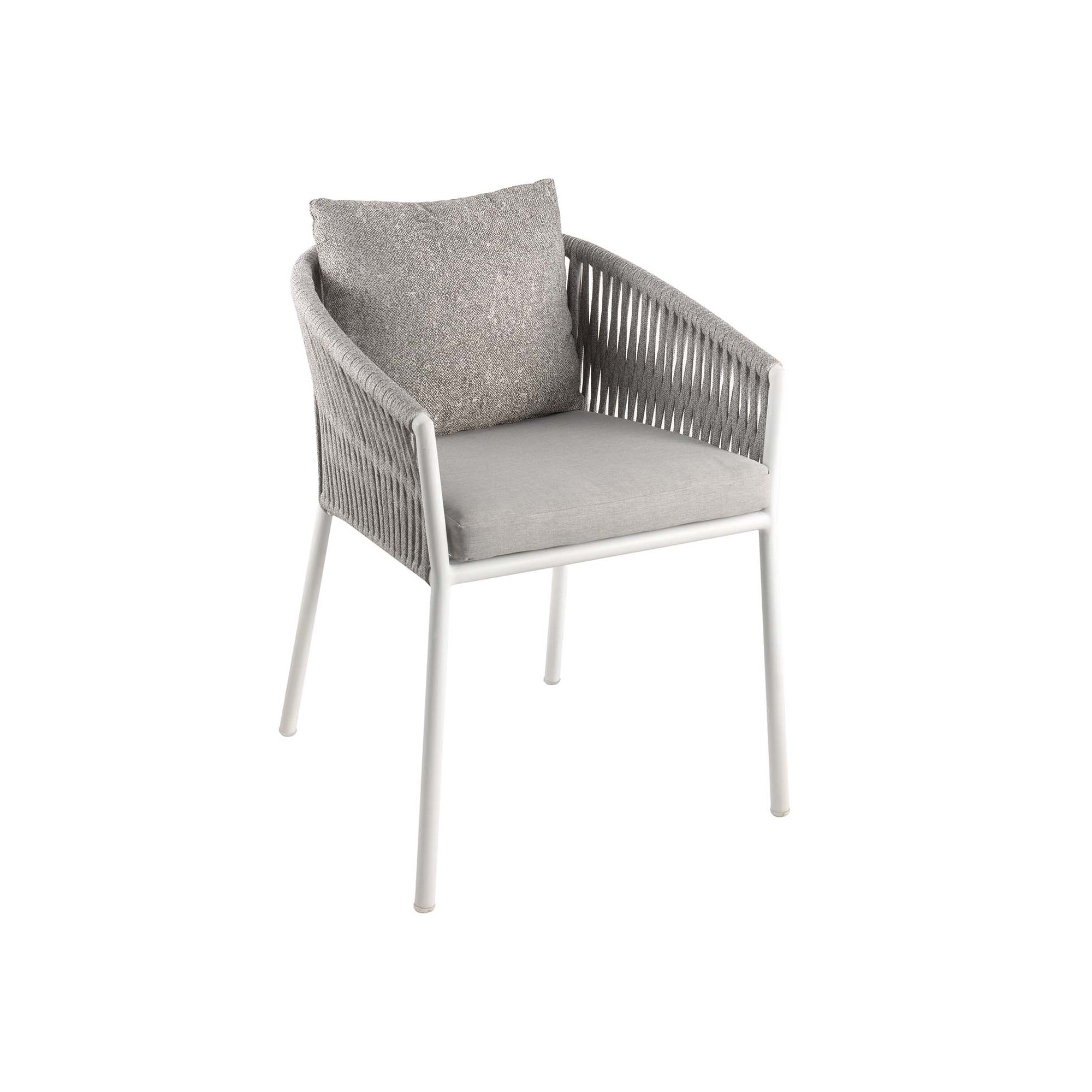 Chaise de jardin avec accoudoirs Gabon blanche Gescova