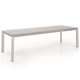Table de jardin à rallonge 280x100cm blanche Gescova