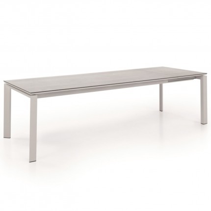 Table de jardin à rallonge Bettini 240x90cm blanche Gescova