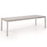 Table de jardin à rallonge 280x100cm blanche Gescova