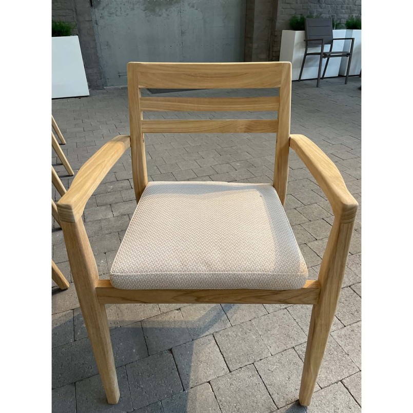 Chaise de jardin avec accoudoirs en teck - Marrakesh - Gescova