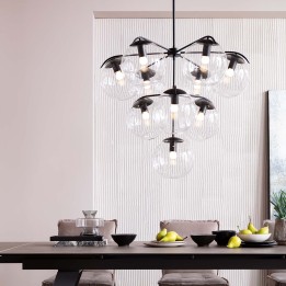 Black industrial suspension lamp - Lasmina - Kare Design