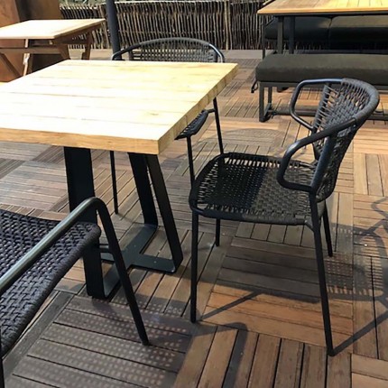 Outdoor chair Forli black Gescova
