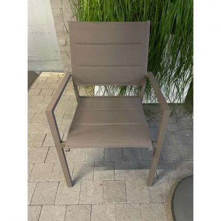 Chaise de jardin avec accoudoirs Capri taupe Gescova