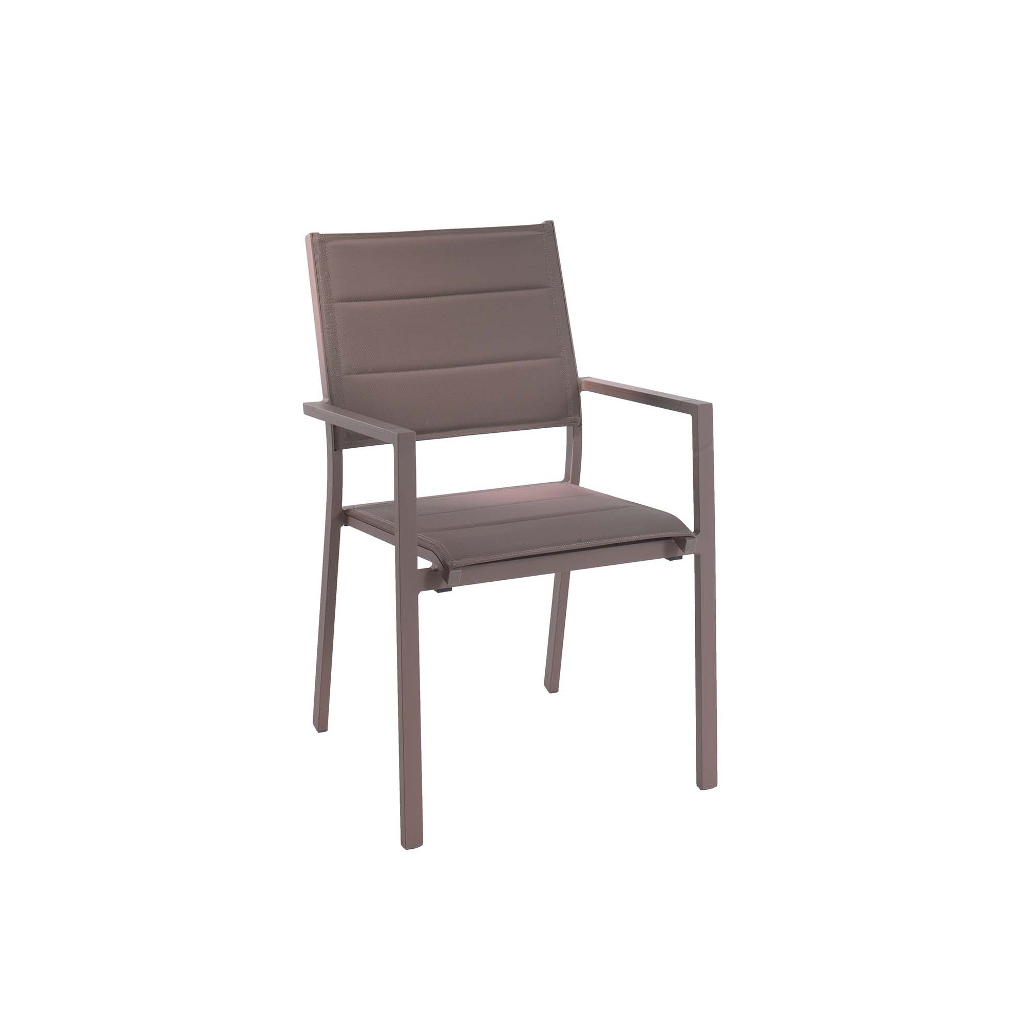 Chaise de jardin avec accoudoirs Capri taupe Gescova