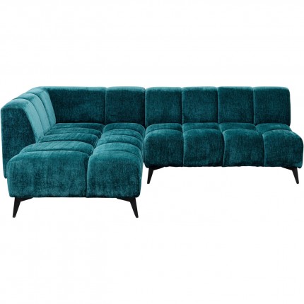 Canapé d'angle Nia gauche velours bleu Kare Design